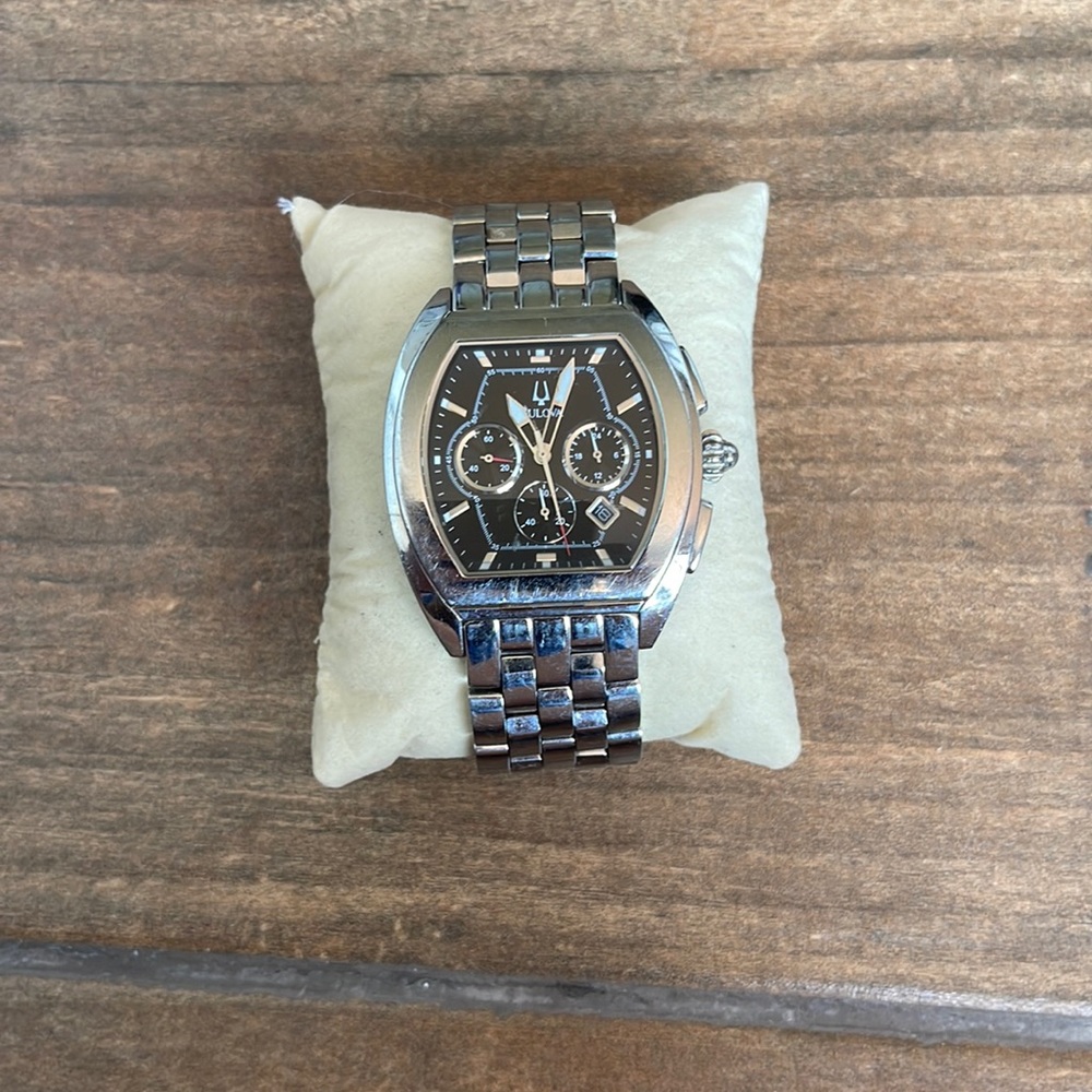 Bulova Men’s classic stainless steel chronograph watch